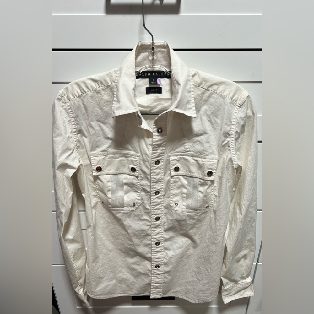 Ralph Lauren white Slim Fit Blouse